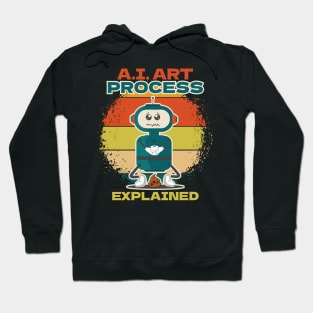 Funny art process artificial explained intelligence sarcastic robot Gift for geek Hoodie